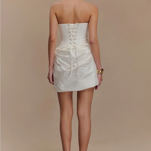 Meshki Sasha Taffeta Strapless Corset Mini Dress - Picture 2 of 4